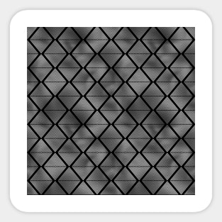 Lined Diamonds in Black and Silver Vintage Faux Foil Art Deco Vintage Foil Pattern Sticker